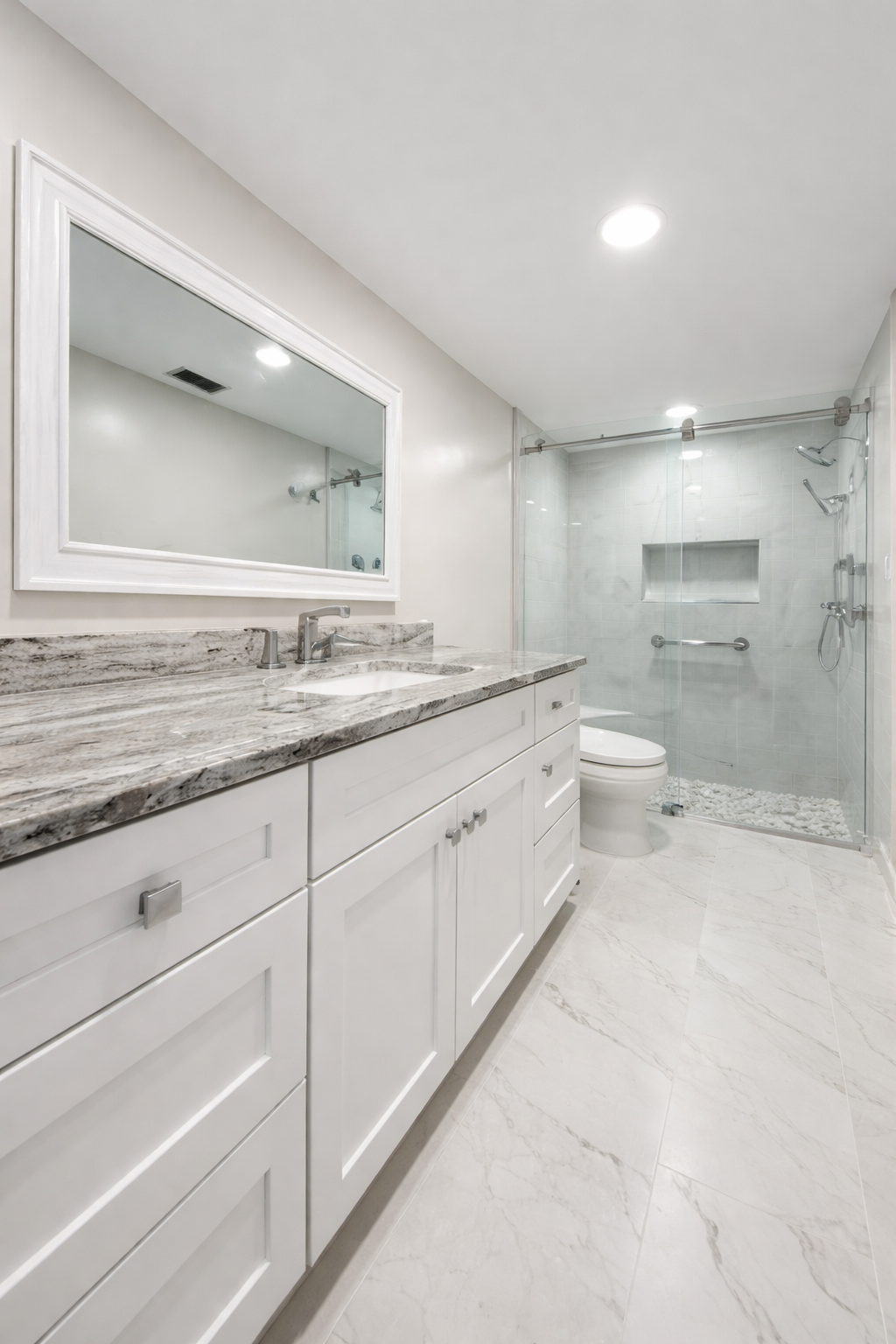 Modern Bathroom & Walk-In Shower Remodel