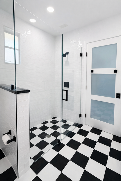 Black & White Master Bathroom and Guest Bathroom Remodel
